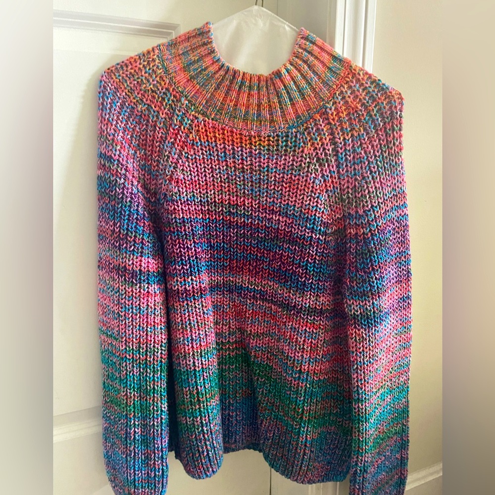 Gap Cable Knit Chunky Rainbow Sweater